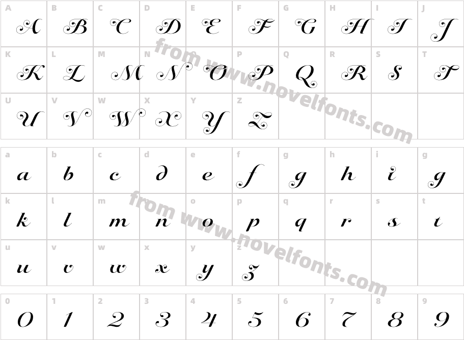 Sildetas BoldCharacter Map