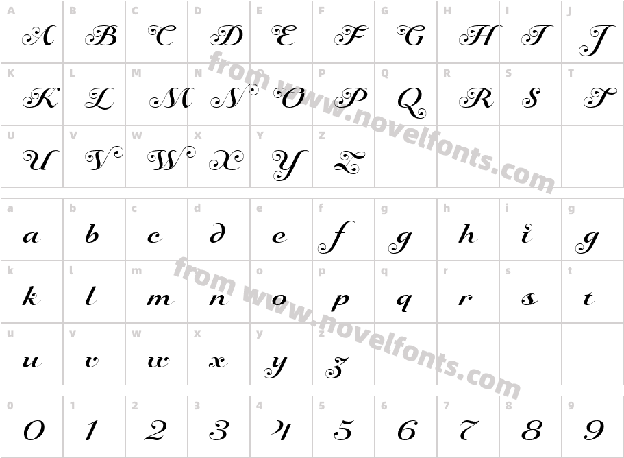Sildetas BoldCharacter Map