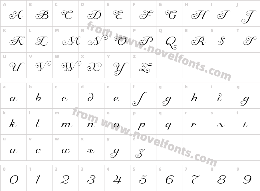 Sildetas RegularCharacter Map