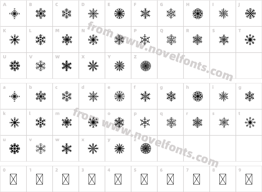 Simple SnowflakeCharacter Map