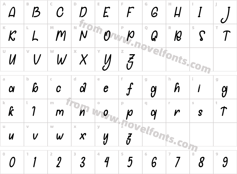 Simply Spring PERSONALUSE ItalicCharacter Map