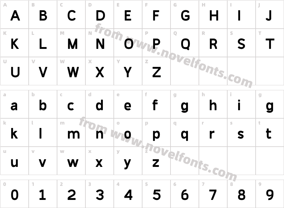 Simvoni BoldCharacter Map