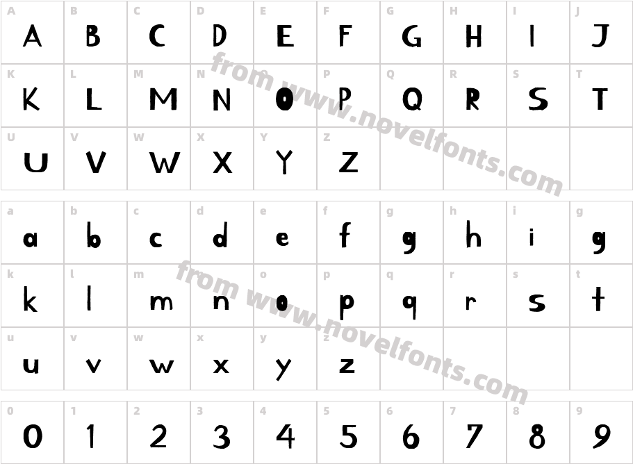 Kirang Haerang RegularCharacter Map