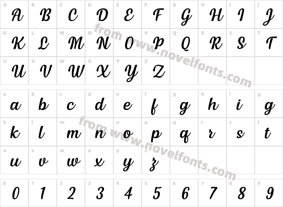 Siry ItalicCharacter Map