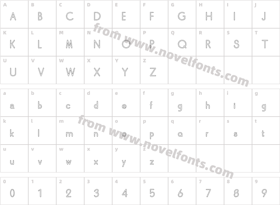 Skarpa Hollow Bold 2.0 BoldCharacter Map