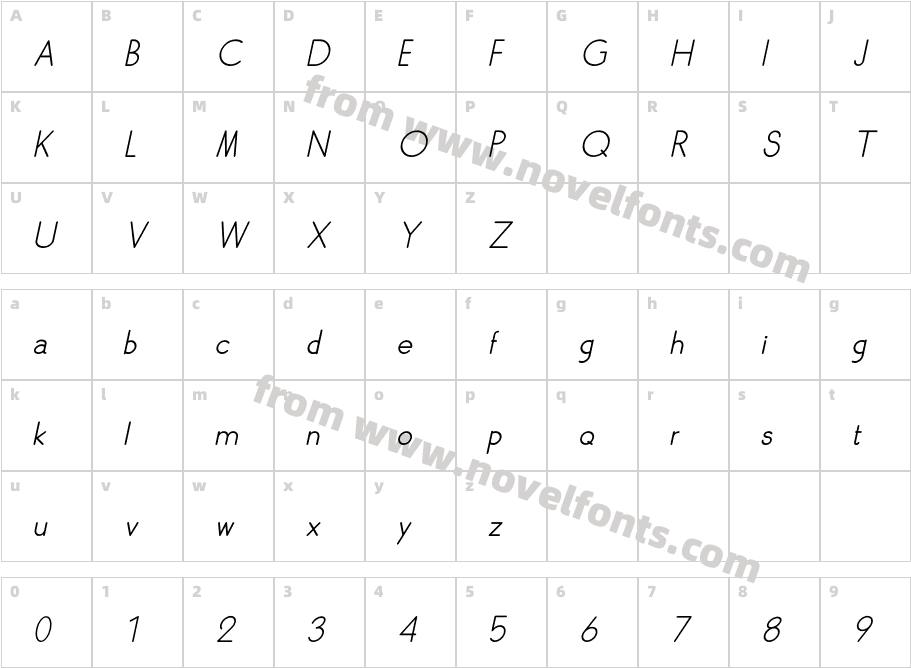 Skarpa Regular Italic 2.0 ItalicCharacter Map