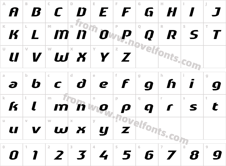 Sliced Wide TiltedCharacter Map