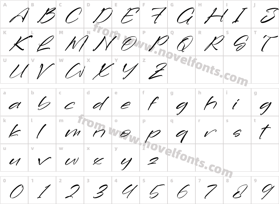 Slimykine Roschild ItalicCharacter Map