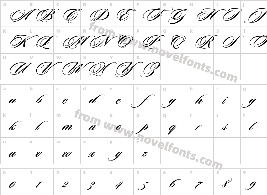 Sloop Script Bold TwoCharacter Map