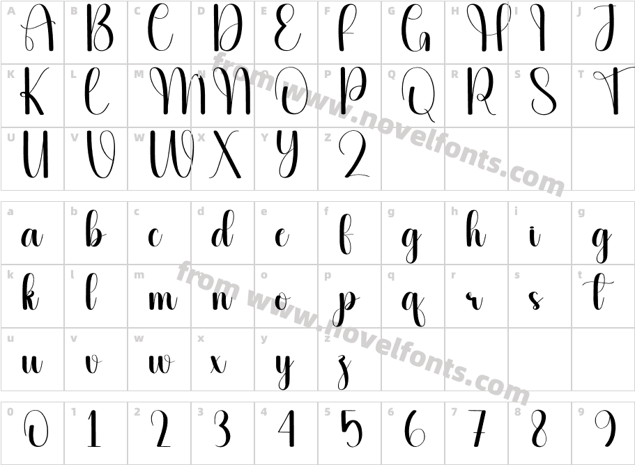 Snakefruit RegularCharacter Map