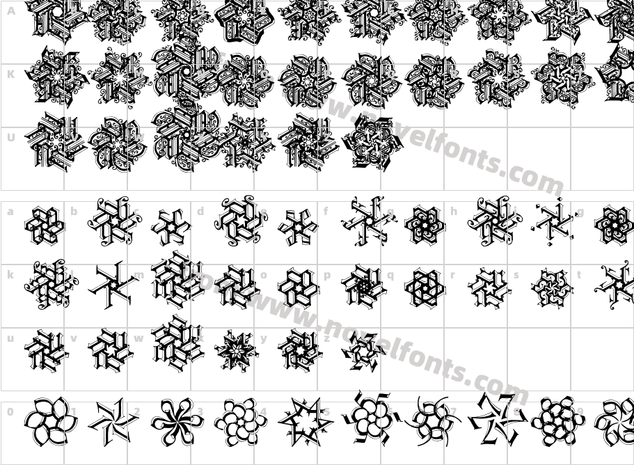 Snoilies 02Character Map