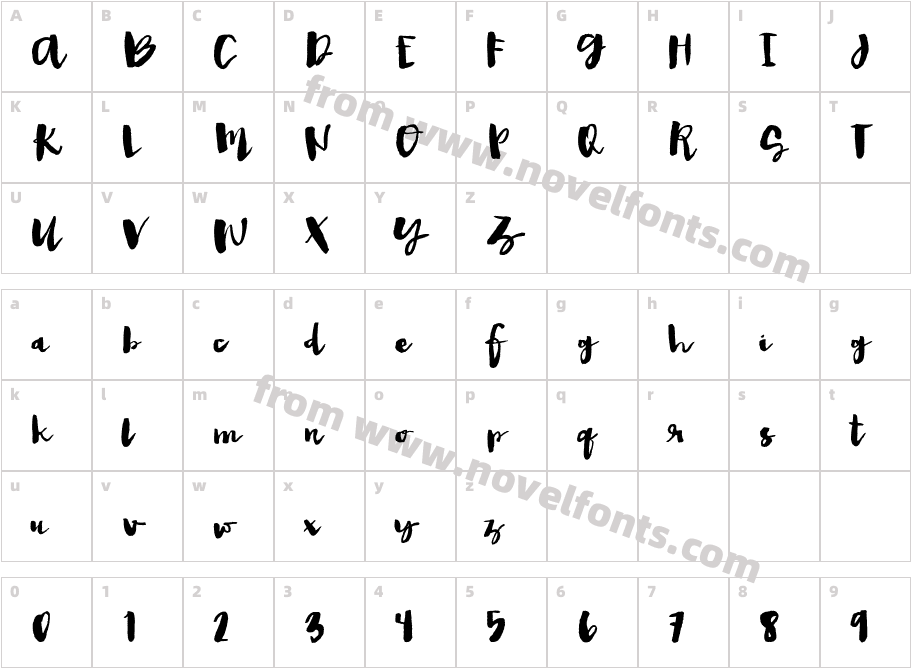 Snowberry RegularCharacter Map