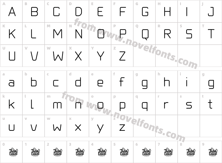 Sogeh Thin Personal UseCharacter Map