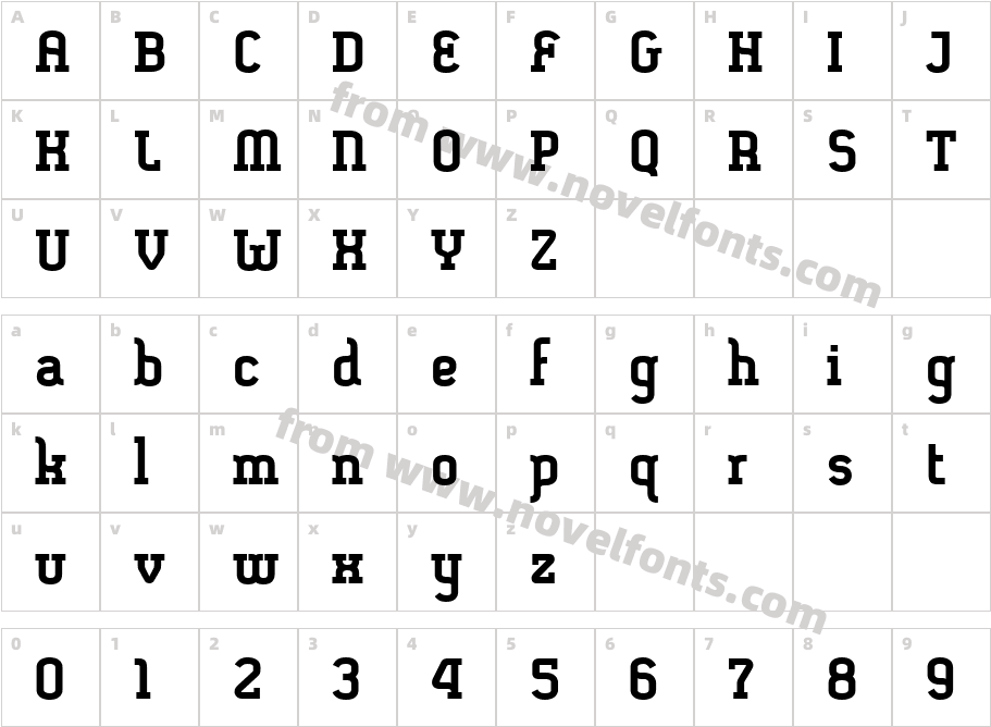 Soma Slab HeavyCharacter Map