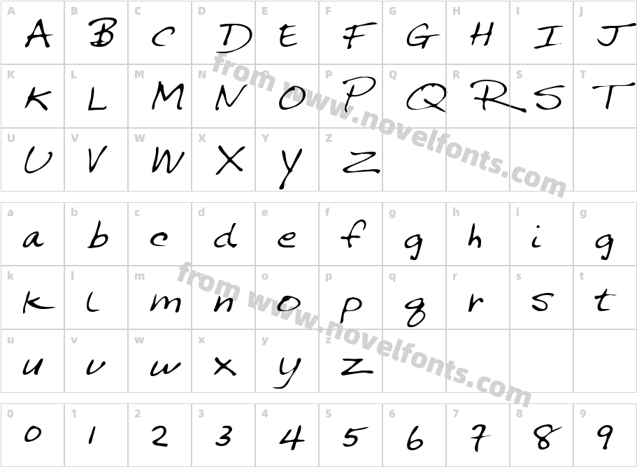Sonni RegularCharacter Map