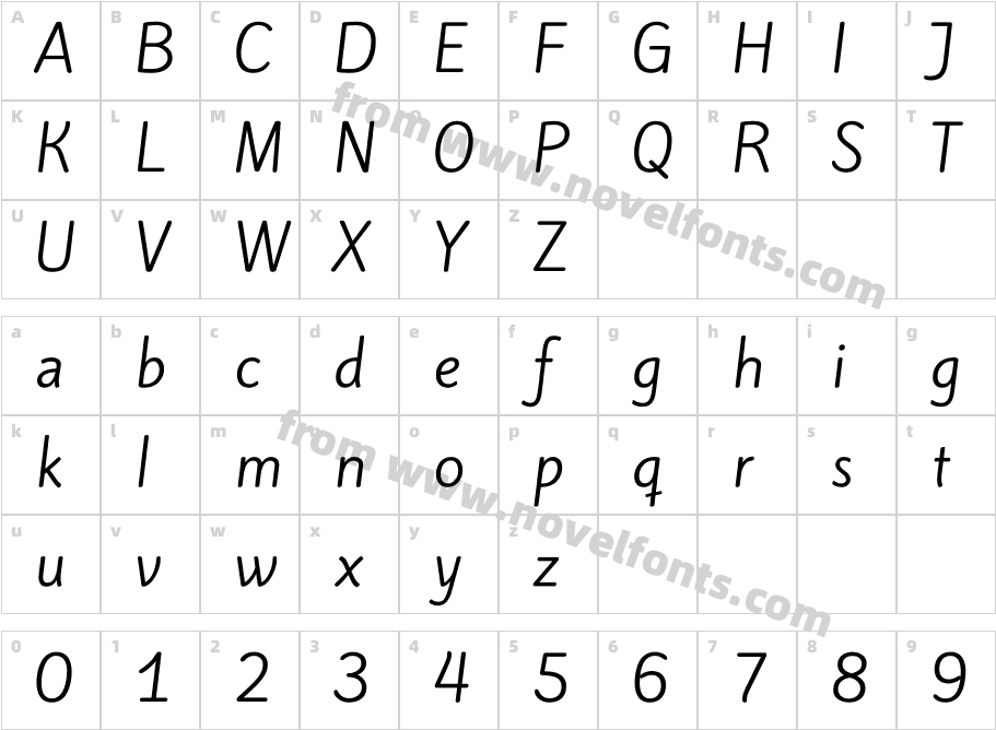 KiteOne-RegularCharacter Map