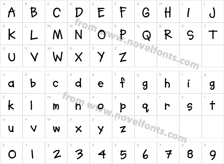 Soup Bone BoldCharacter Map