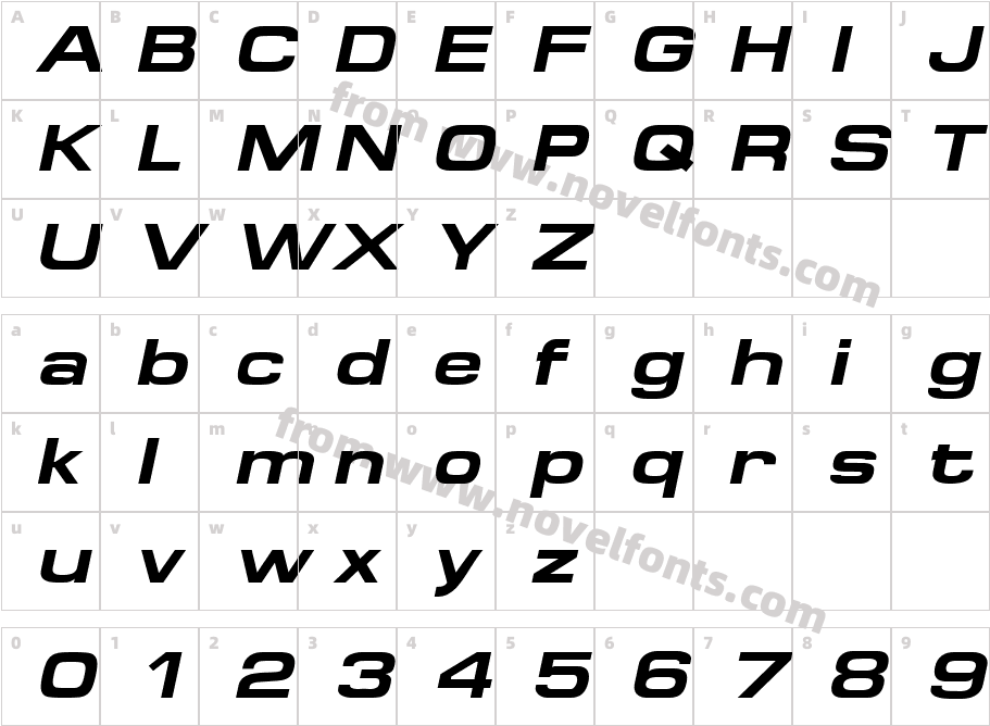 Space Out Bold ItalicSWFTECharacter Map