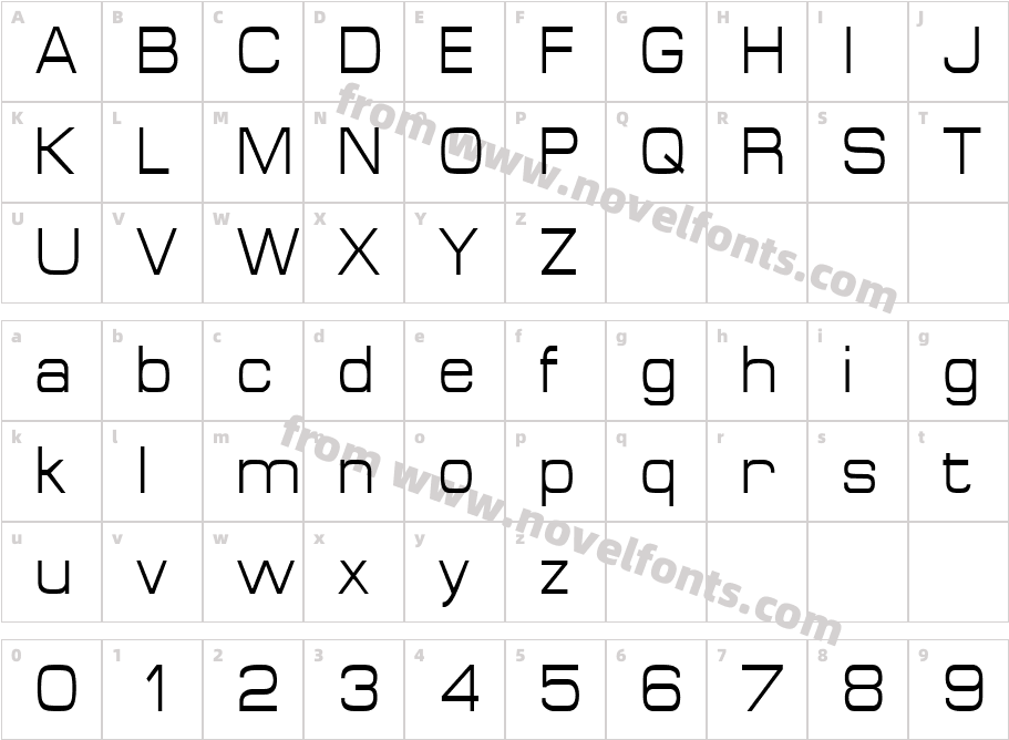 Space Out Condensed RegularSWFTECharacter Map