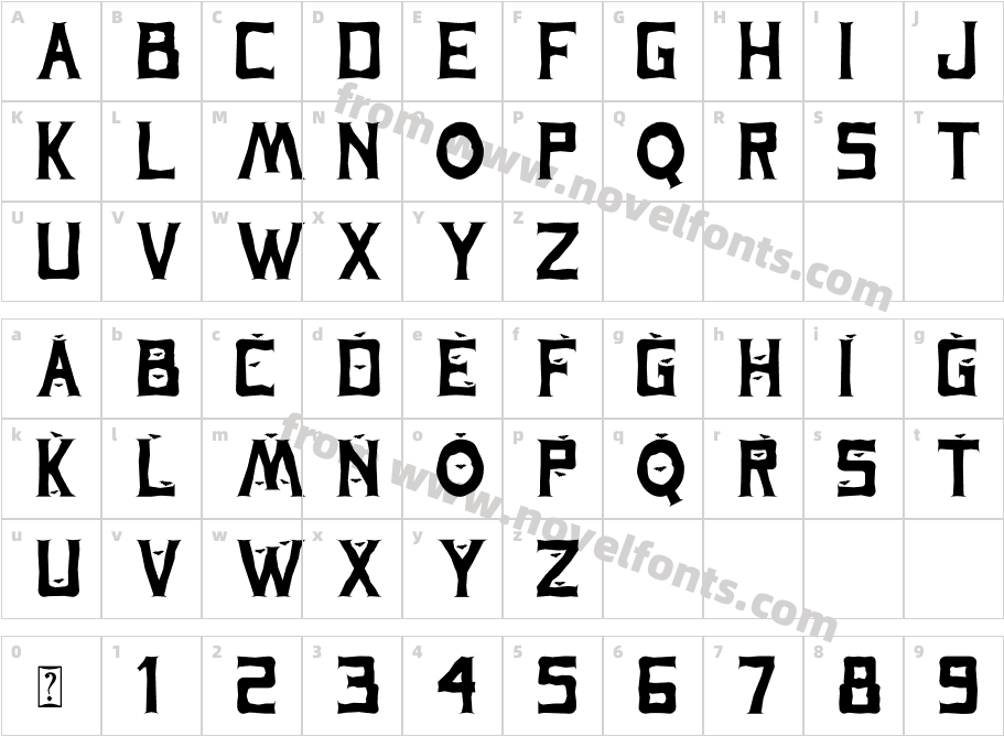 Spooky Ghost Personal UseCharacter Map
