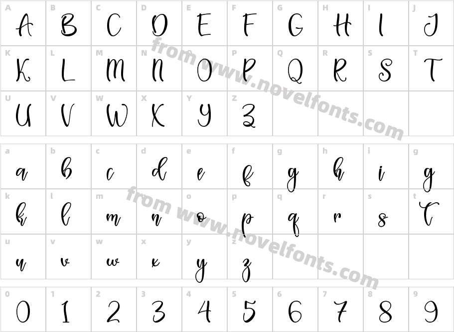 Spring Sweet Personal UseCharacter Map