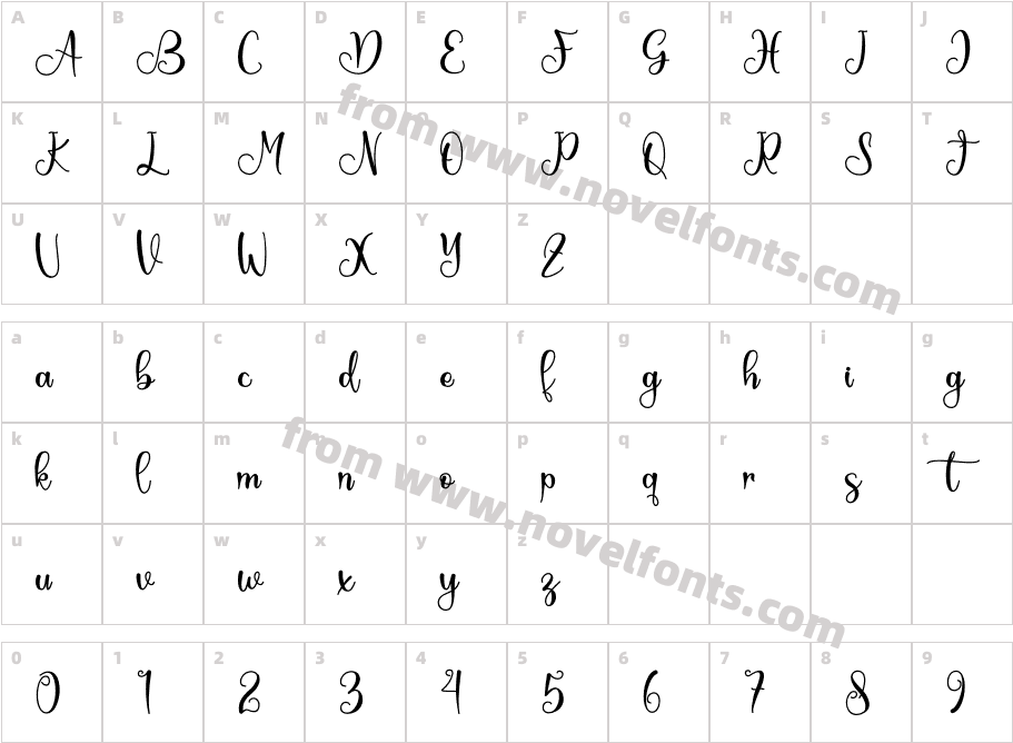 Springbee Personal UseCharacter Map