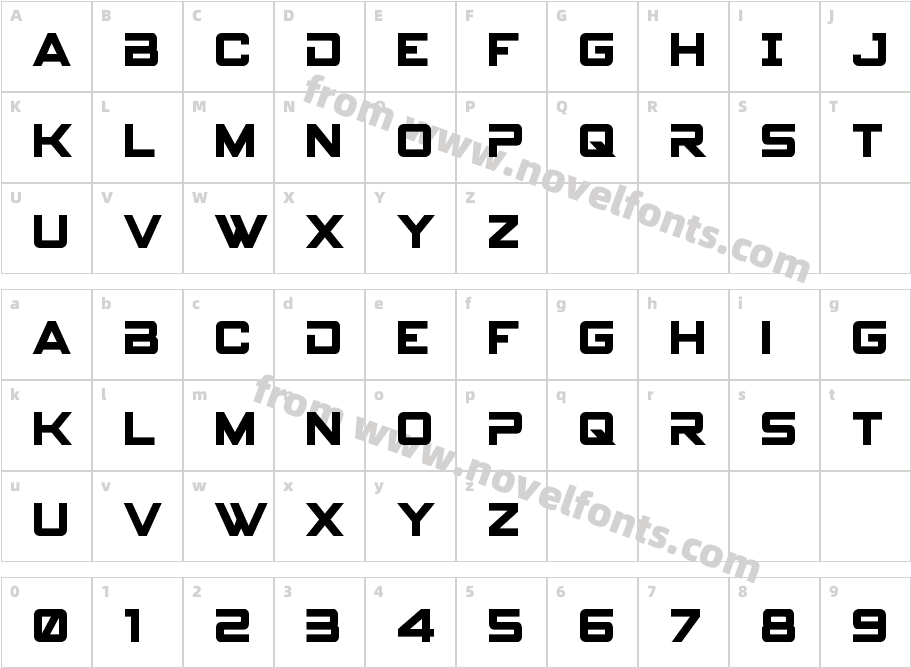 Spy Agency CondensedCharacter Map
