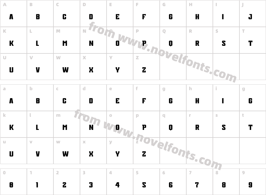 Starhawks RegularCharacter Map