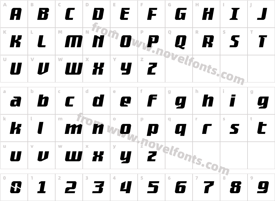 Starzoom Shavian ItalicCharacter Map
