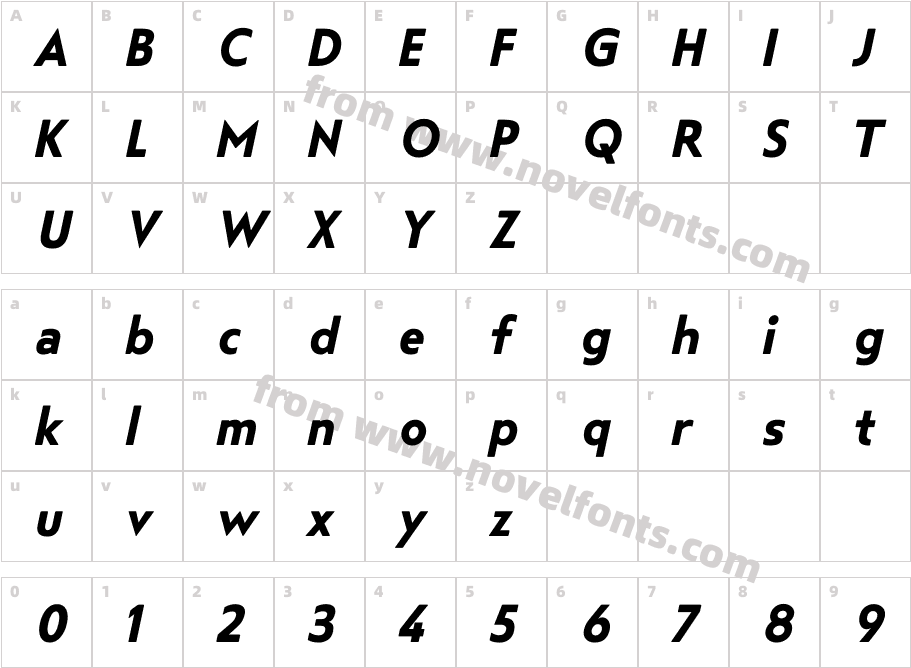 Steagal Bold ItalicCharacter Map