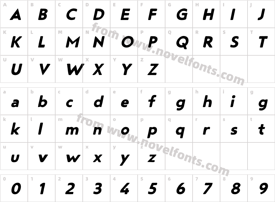 Steagal Rough Bold ItalicCharacter Map