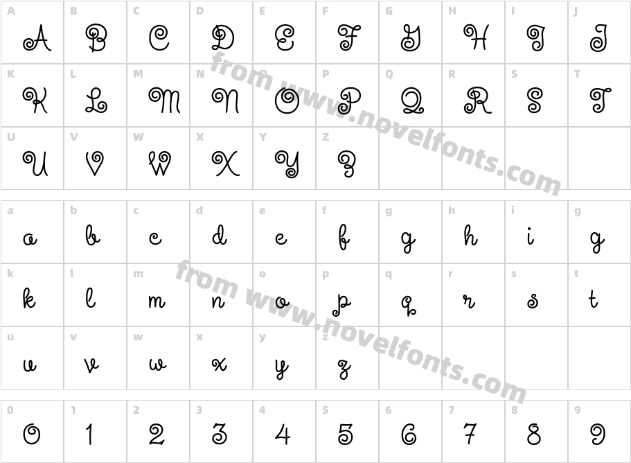 Steinweiss Script BoldCharacter Map