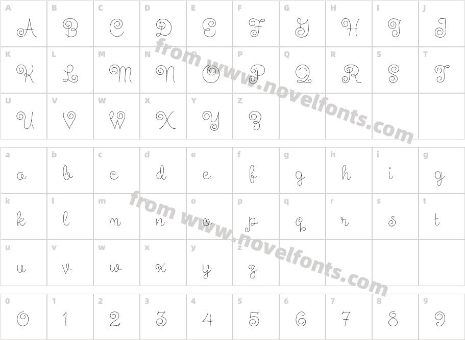 Steinweiss Script LightCharacter Map