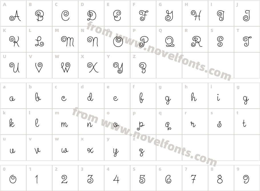 Steinweiss Script MediumCharacter Map