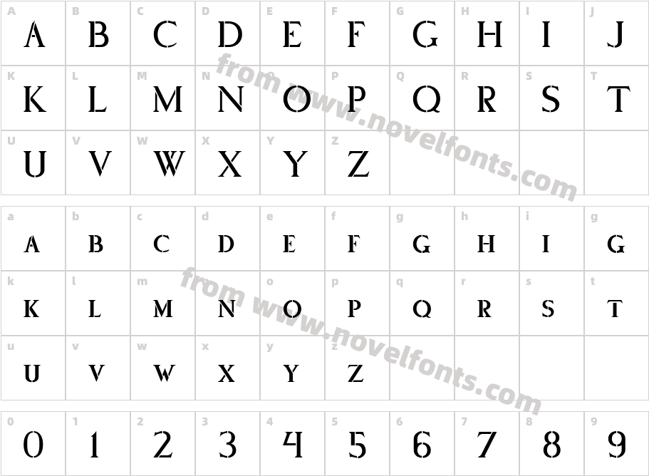 Stencilum LooseCharacter Map