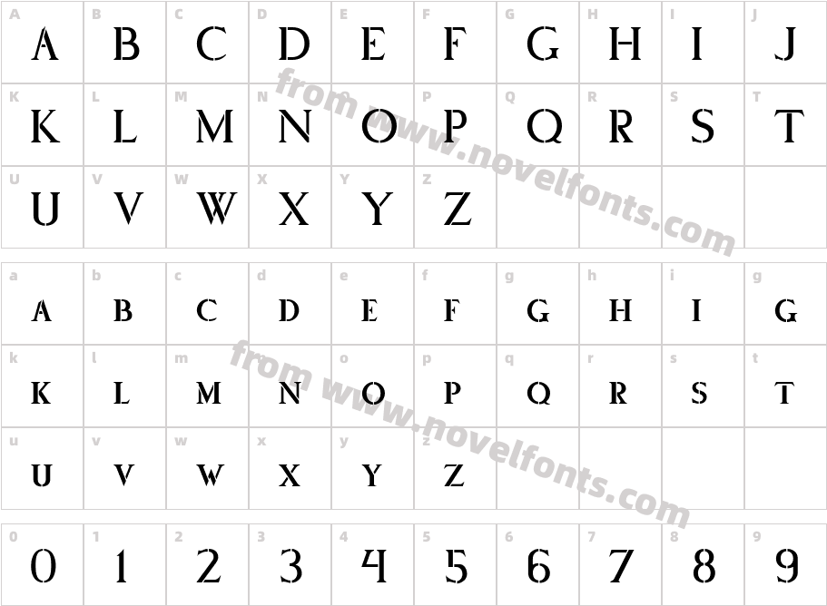 Stencilum Ultra LooseCharacter Map