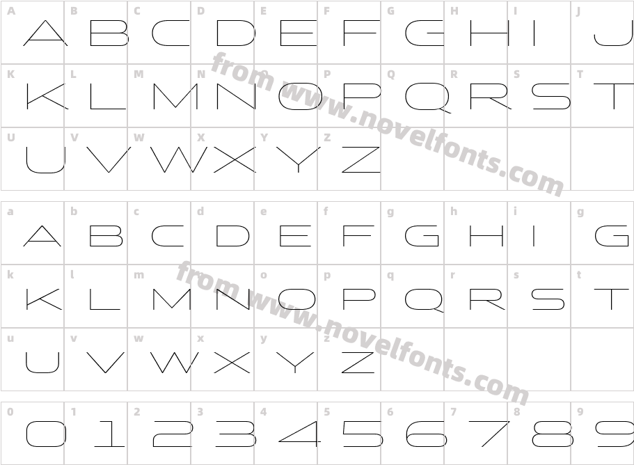 Stereo Gothic 100 Regular 2Character Map