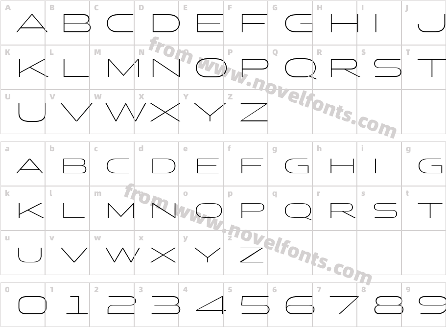 Stereo Gothic 150Character Map