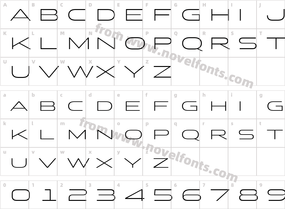 Stereo Gothic 250 Regular 2Character Map