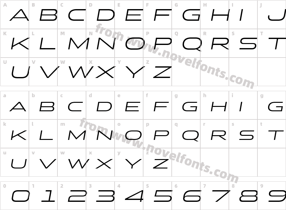 Stereo Gothic 350 Regular 2Character Map