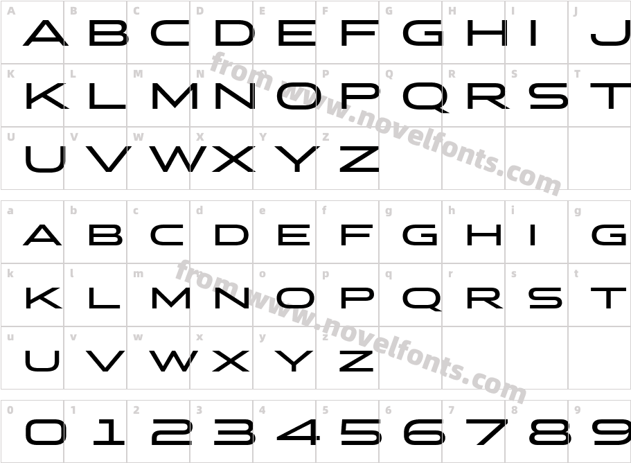 Stereo Gothic 600 Regular 2Character Map