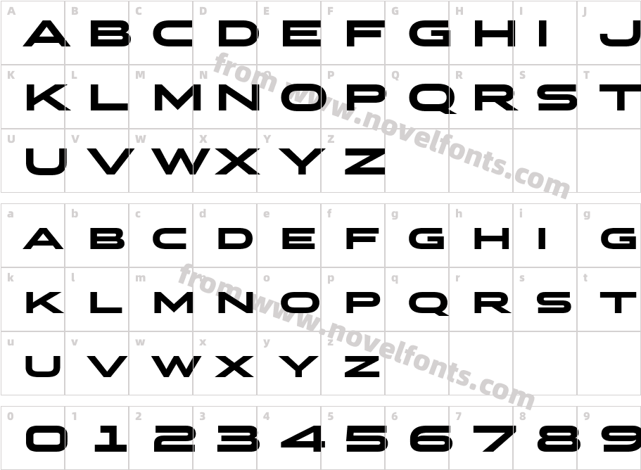 Stereo Gothic 900 Regular 2Character Map