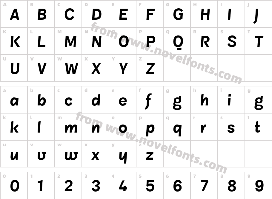 Stile BoldCharacter Map