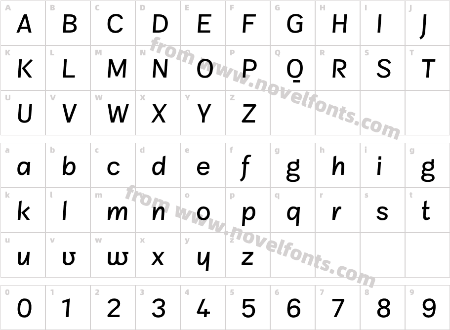Stile MediumCharacter Map