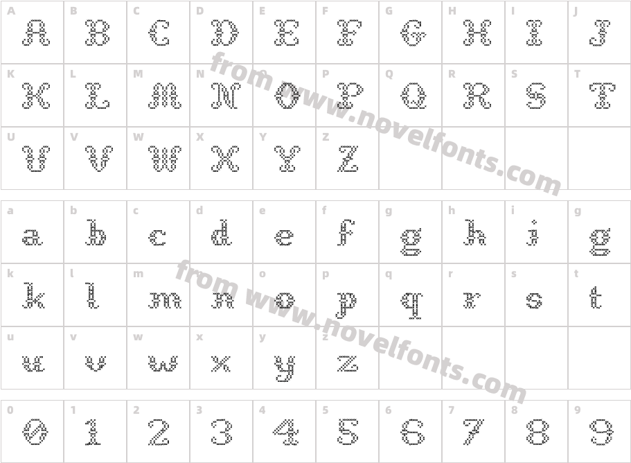 Stitch CrossCharacter Map
