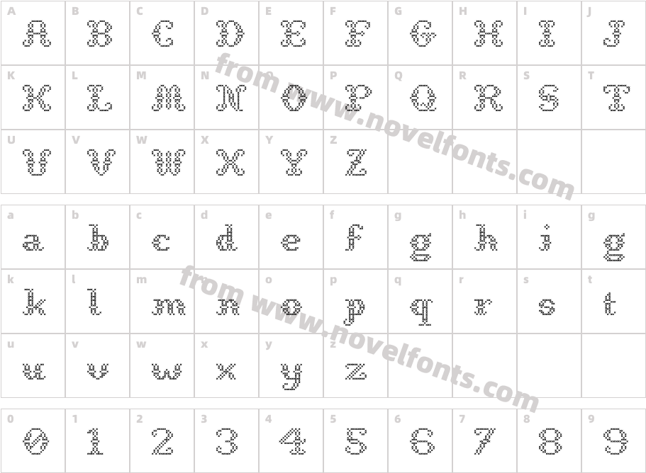 Stitch CrossCharacter Map