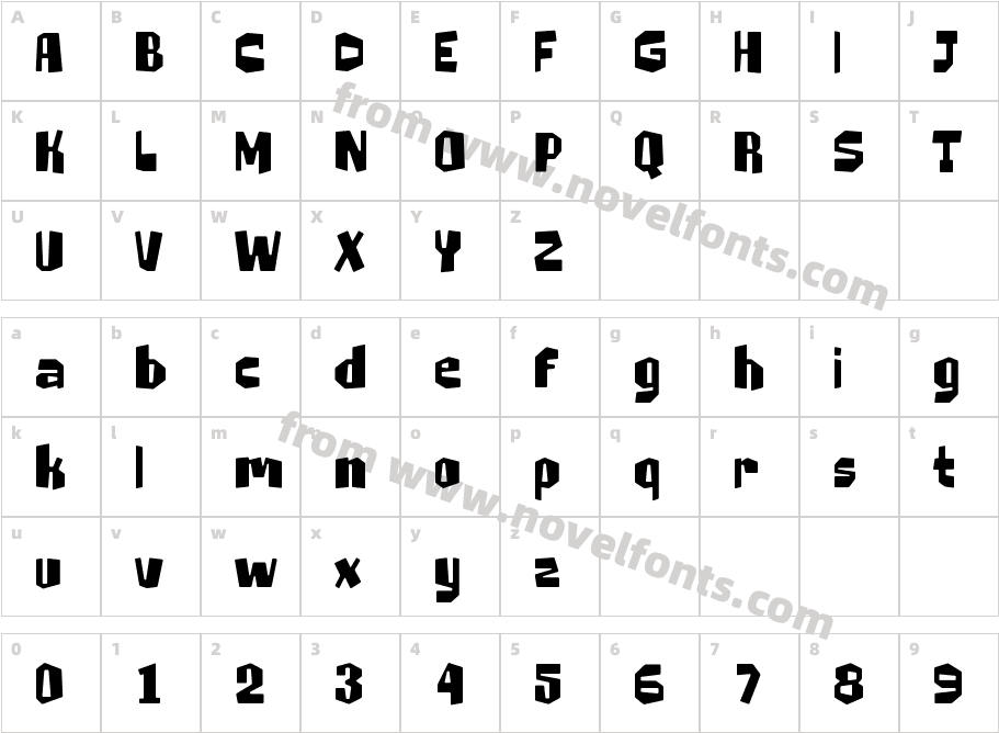 Stone Punk RegularCharacter Map