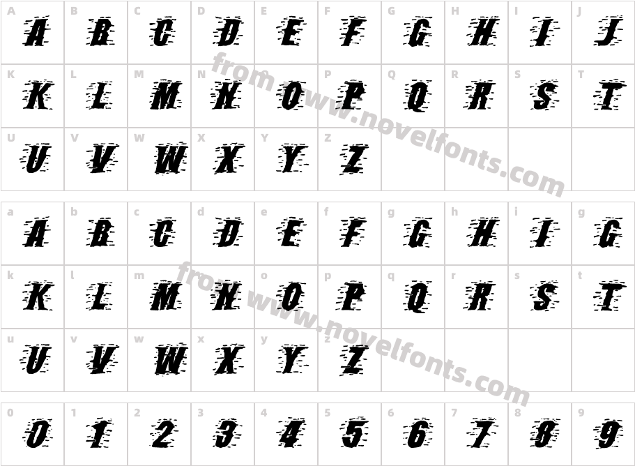 Stooges BoldCharacter Map