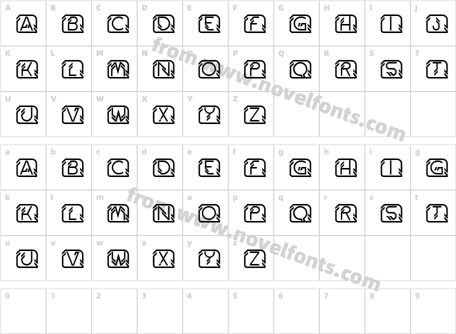 Street Intruder Capitals RegularCharacter Map