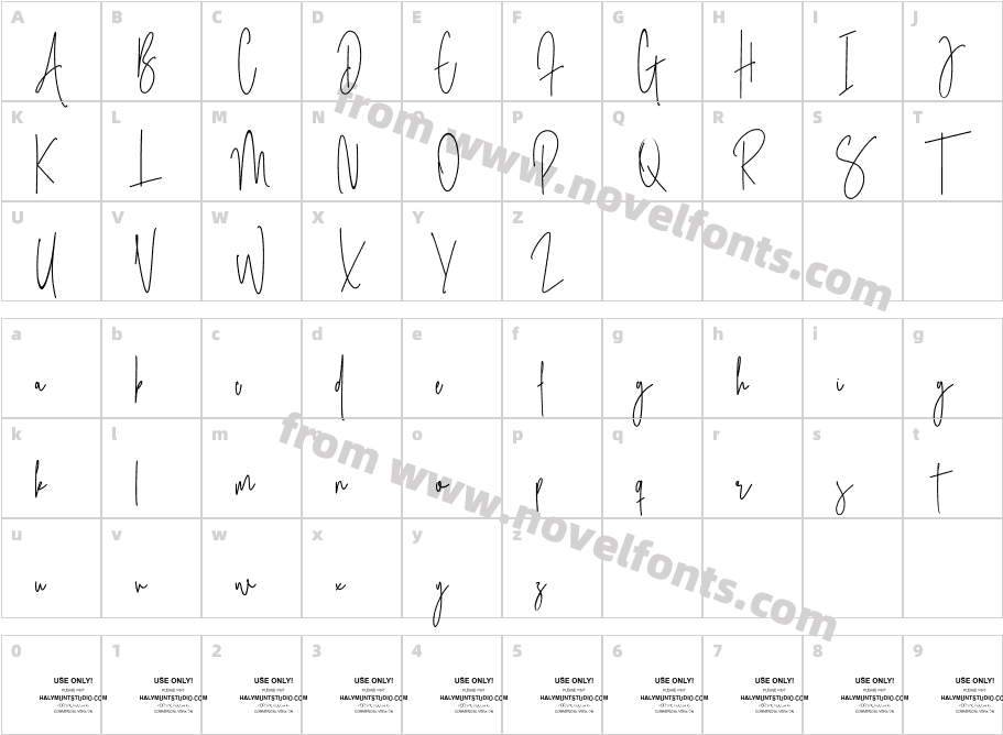 Style BligatureCharacter Map